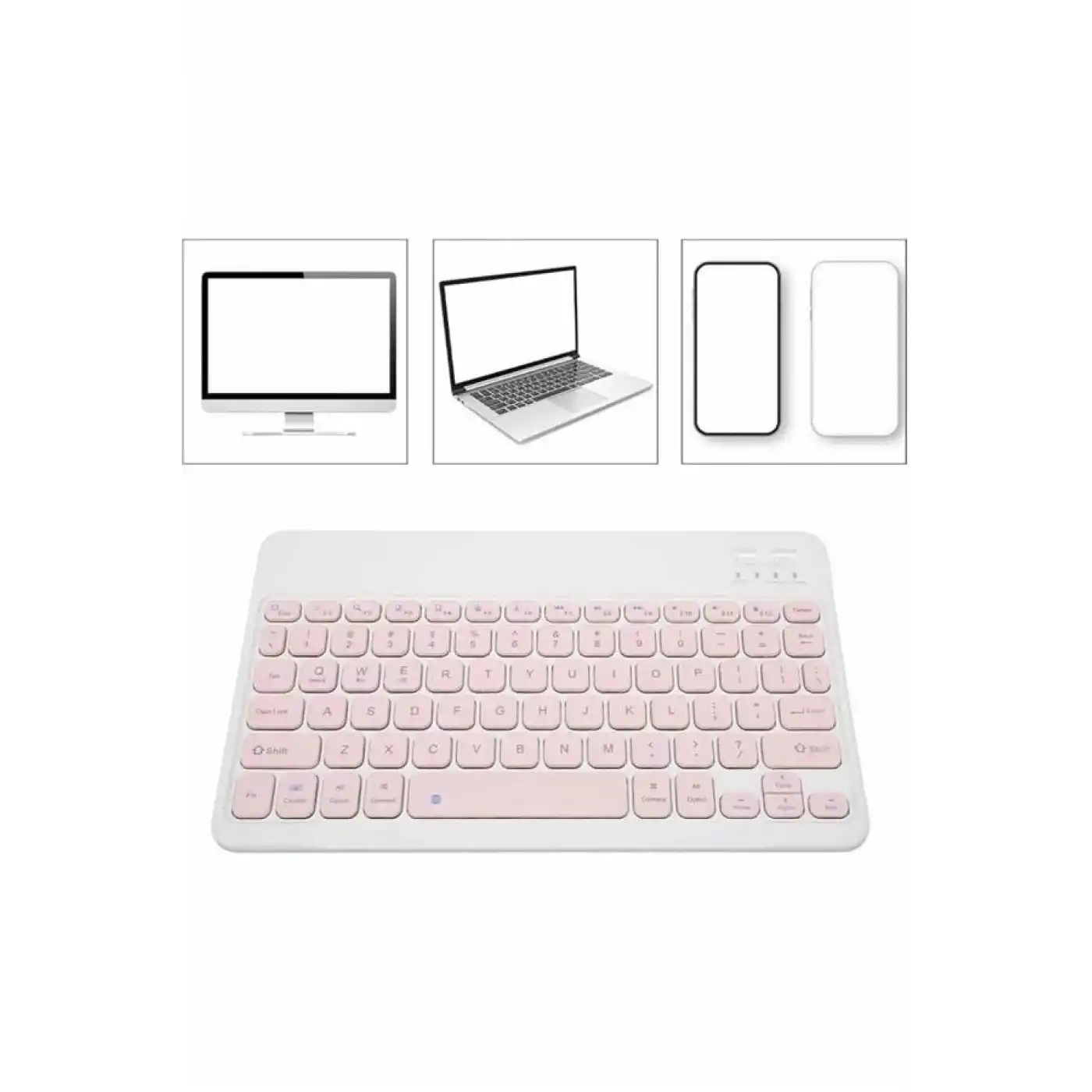 Bluetooth Şarj Edilebilir Mini Q Klavye Kablosuz Taşınabilir