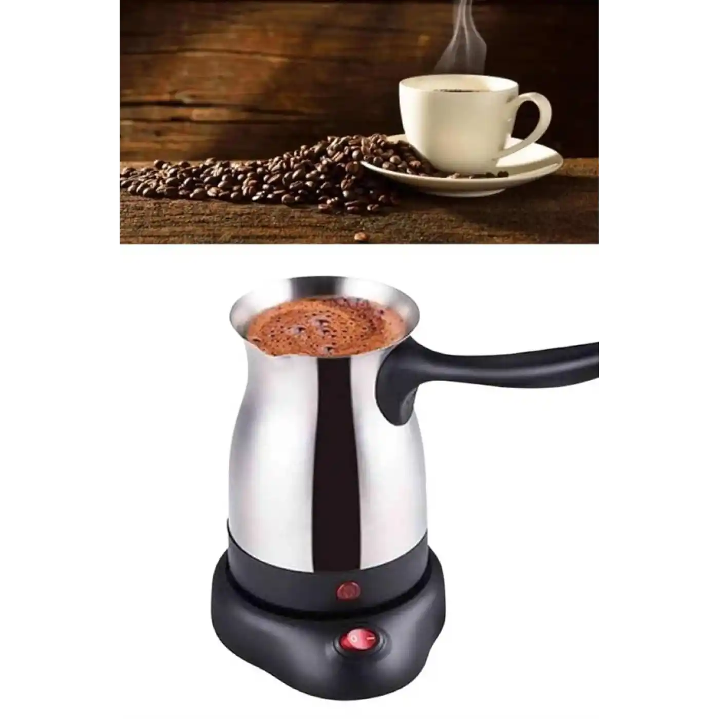 Çelik Kahve Makinesi Cezve 800 Watt Paslanmaz Çelik Türk Kahvesi Makinesi