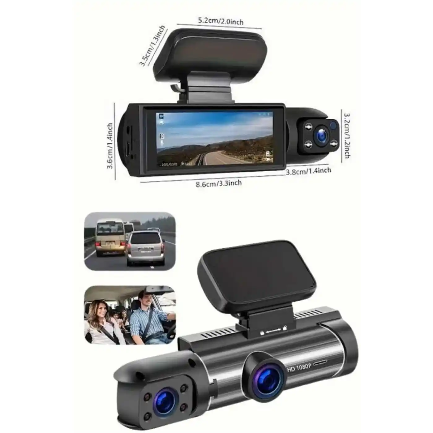 Çift Kameralı Araç Kamerası Ön ve Arka Kameralı