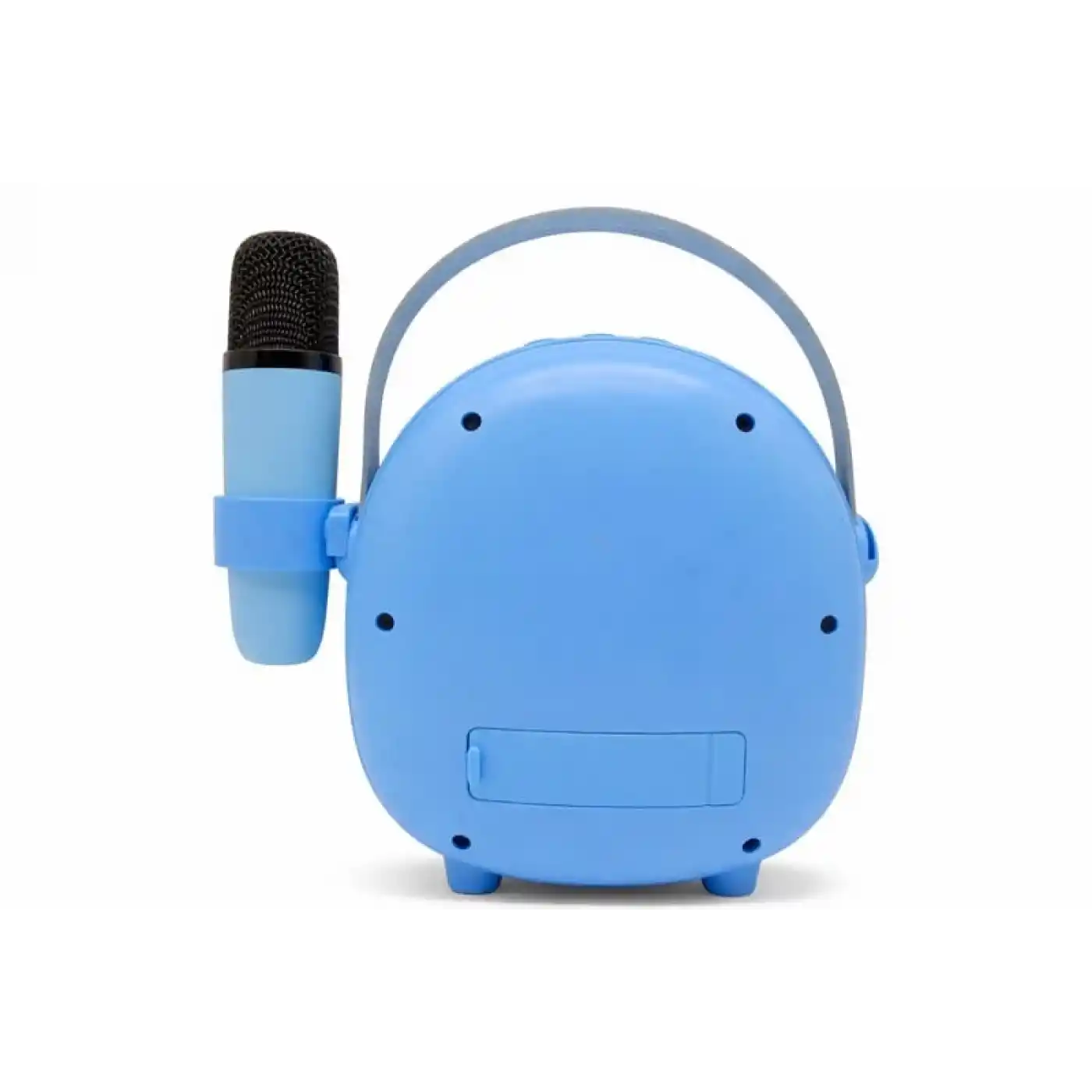 Çocuklara Özel Retro Tasarımlı Bluetooth Karaoke Mikrofon Ve Ahşap Tripodlu – Mavi