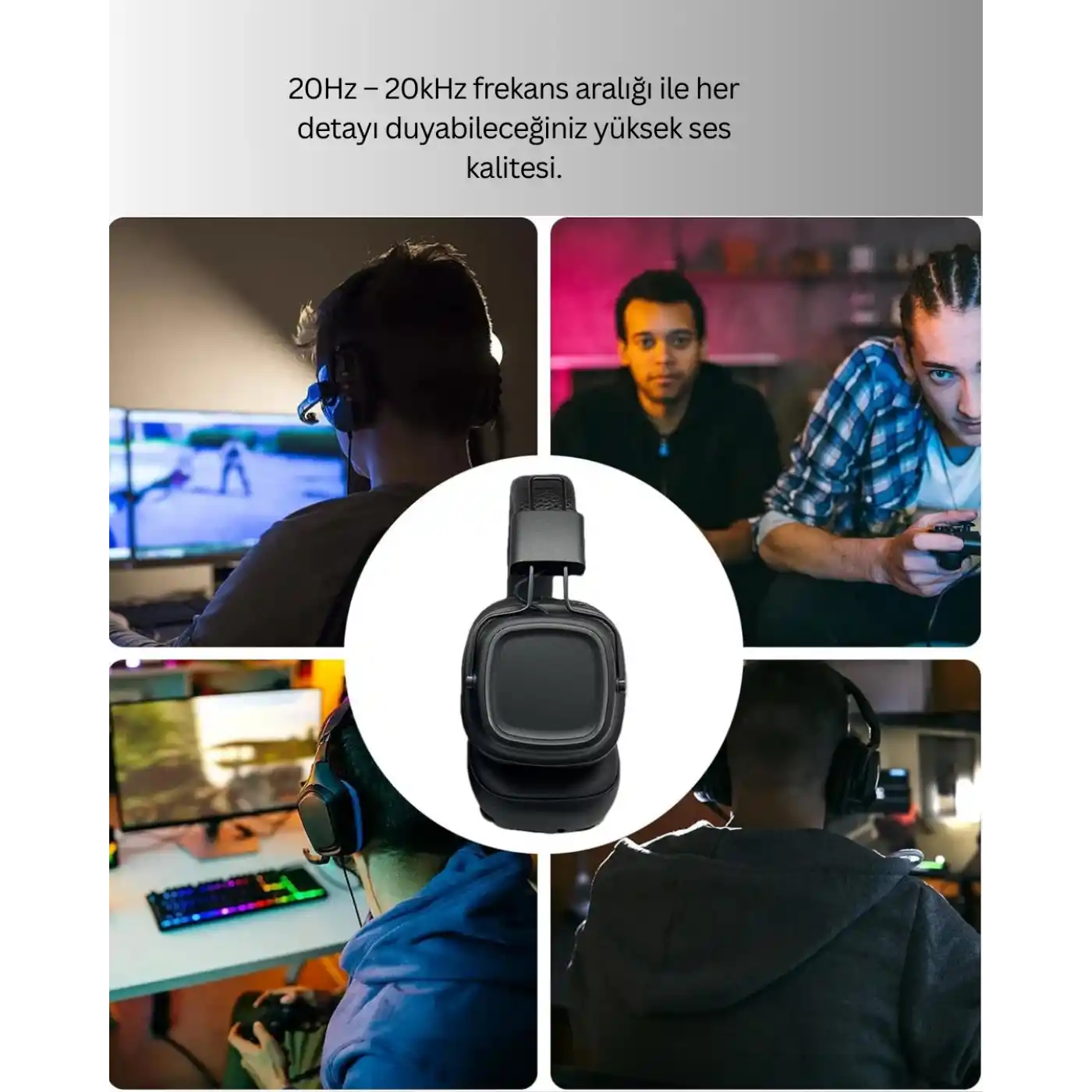 Deep Bass Destekli Kablosuz Katlanabilir Kulak Üstü Kulaklık