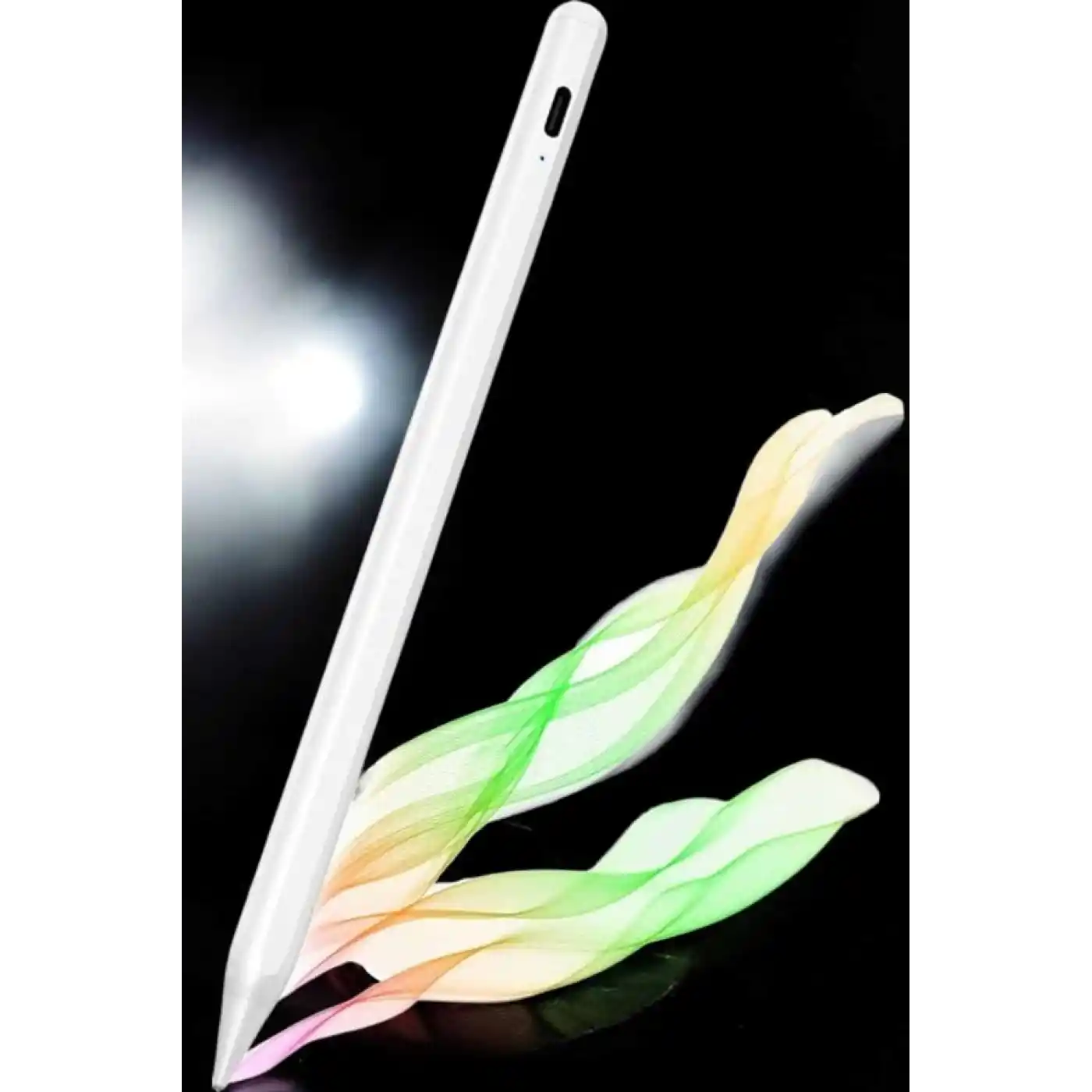 Dokunmatik Kalem Beyaz Şarjlı Yedek Uçlu Android ve İOS Uyumlu