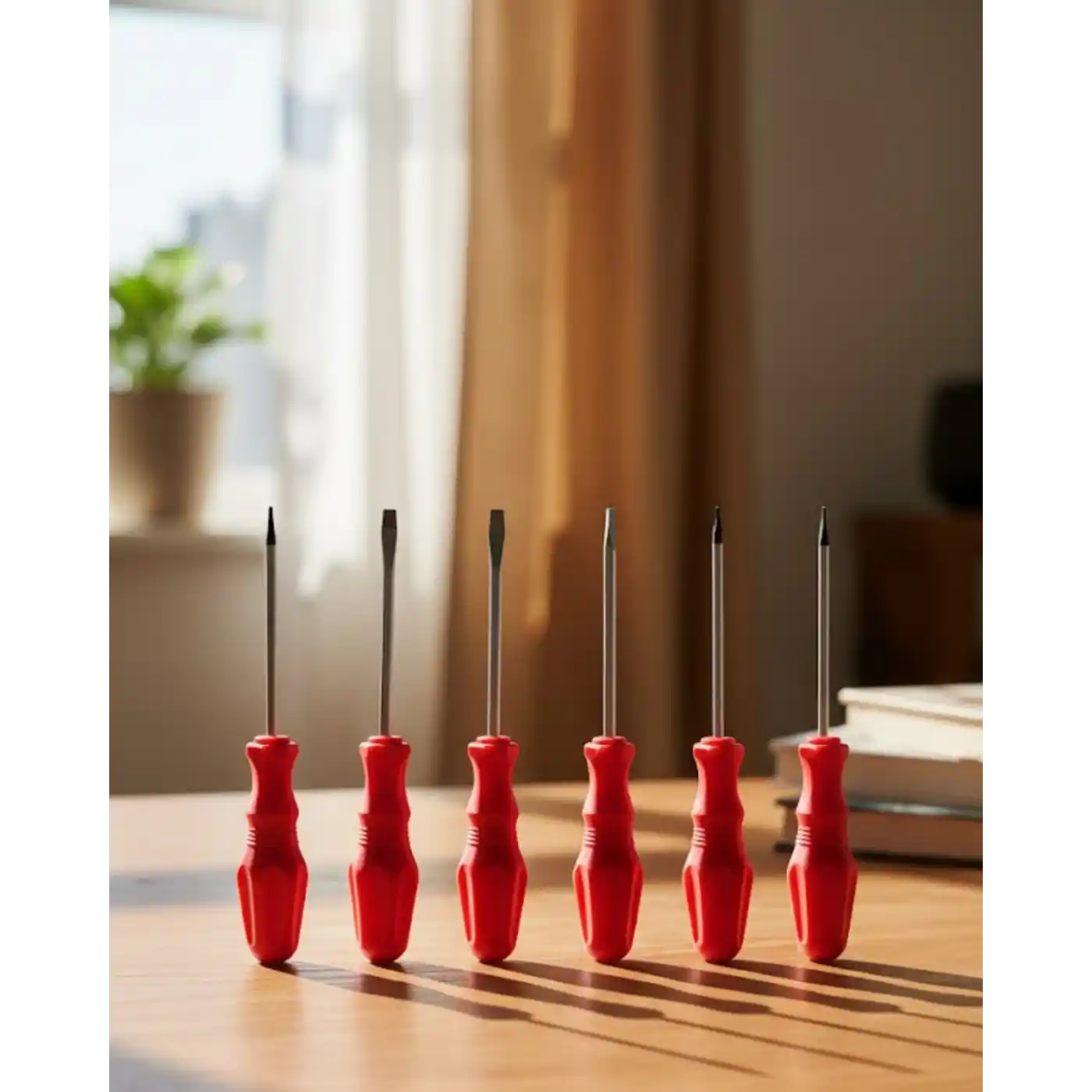 Düz ve Yıldız Başlıklı 7li Tornavida Seti Ergonomik Tutma