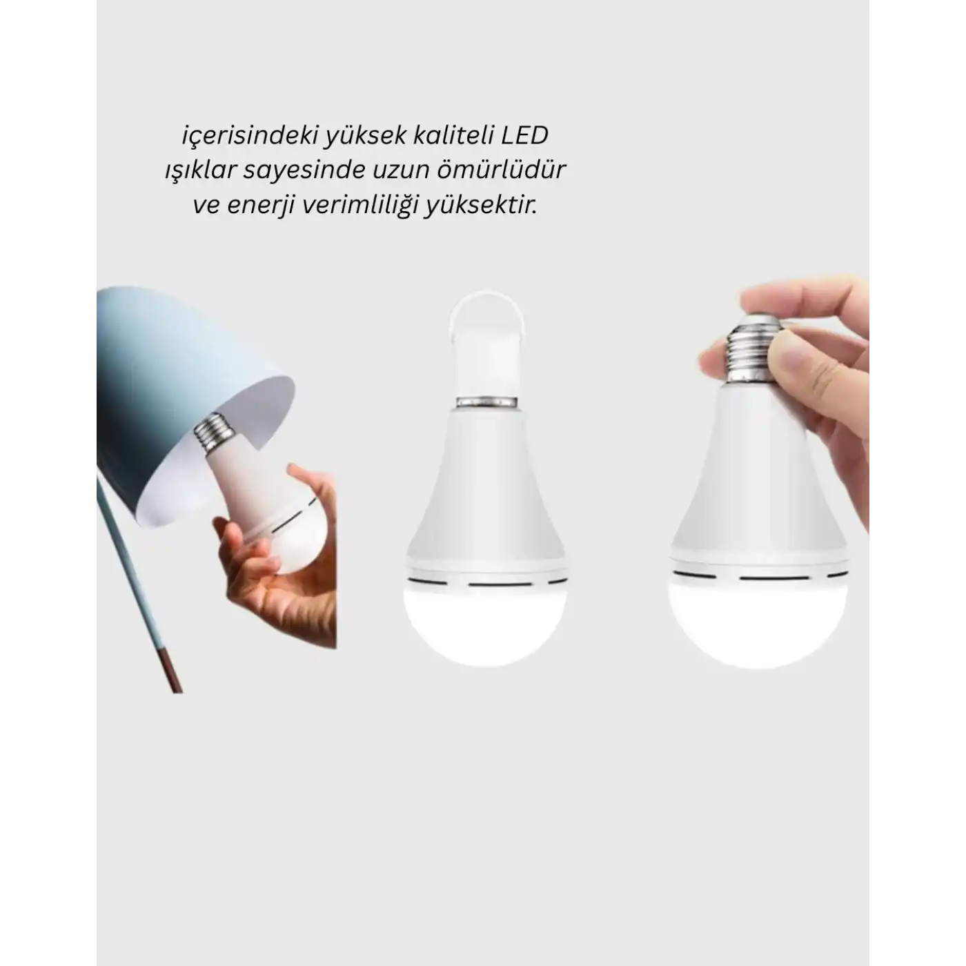 Ev ve İş Yeri İçin Şarjlı LED Ampul