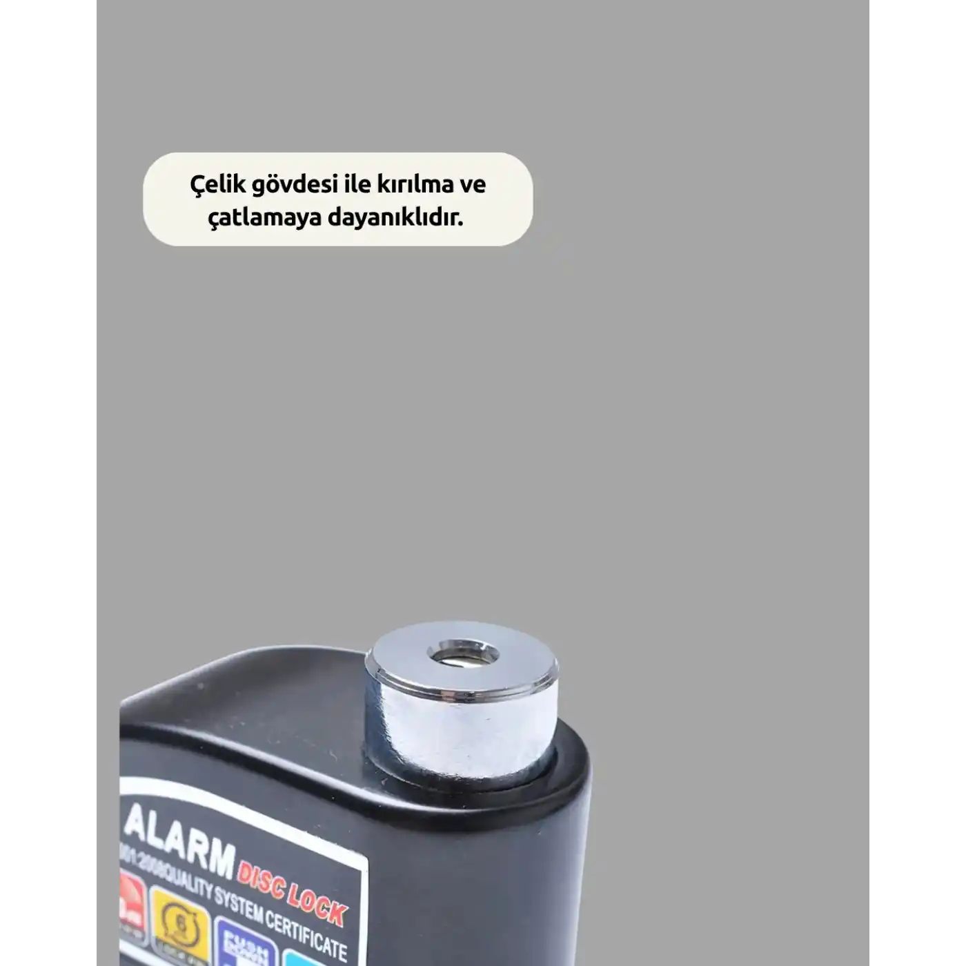 Güvenlik Sensörlü Alarmlı Disk Kilidi Motosiklet ve Bisiklet İçin