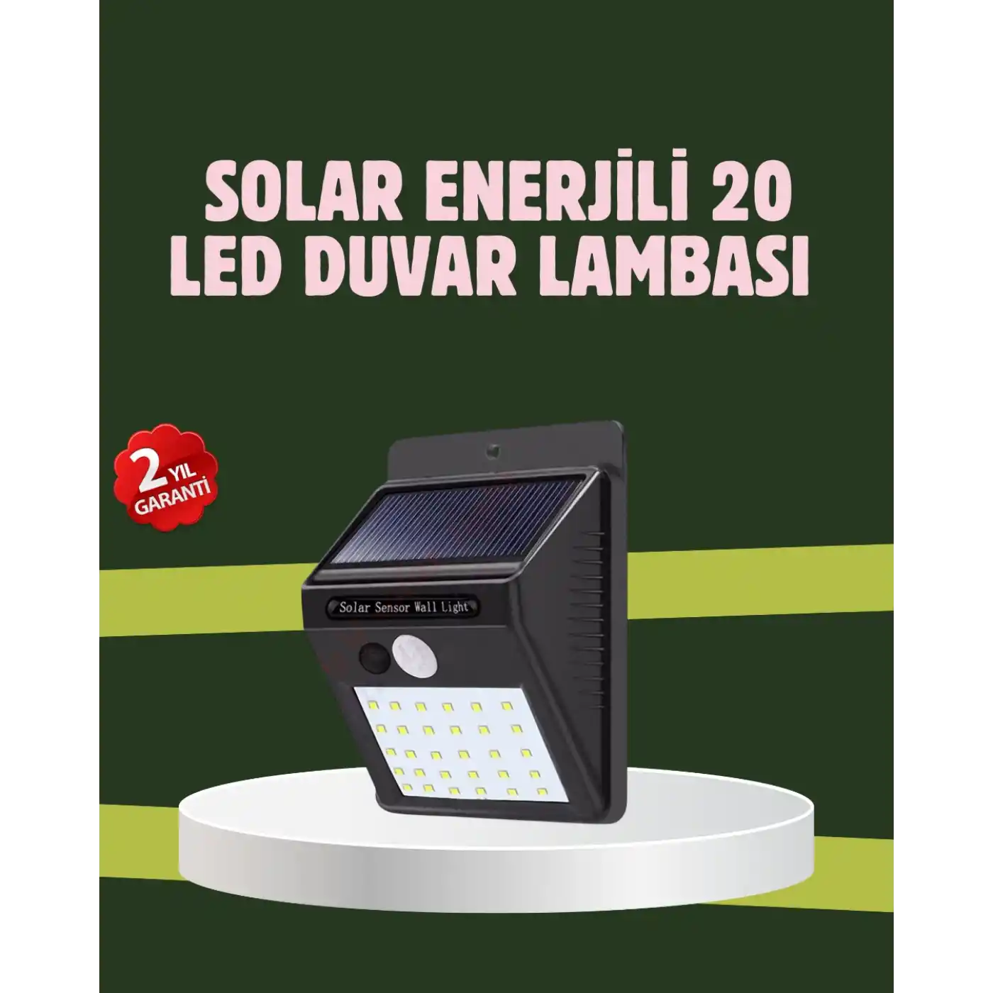 Kablo Gerektirmeyen Solar LED Bahçe ve Veranda Işığı