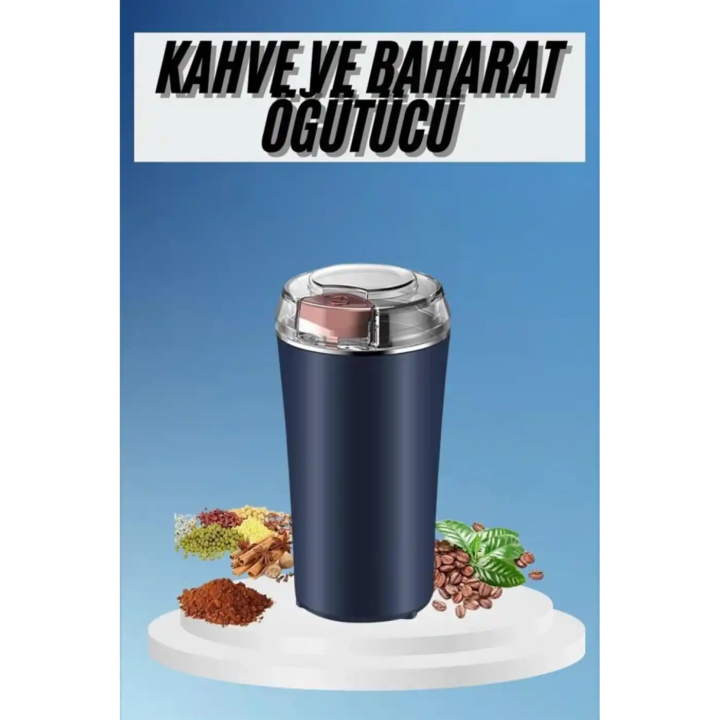 Kahve ve Baharat Öğütücü Kolay Temizlenebilir Paslanmaz Çelik Taşınabilir