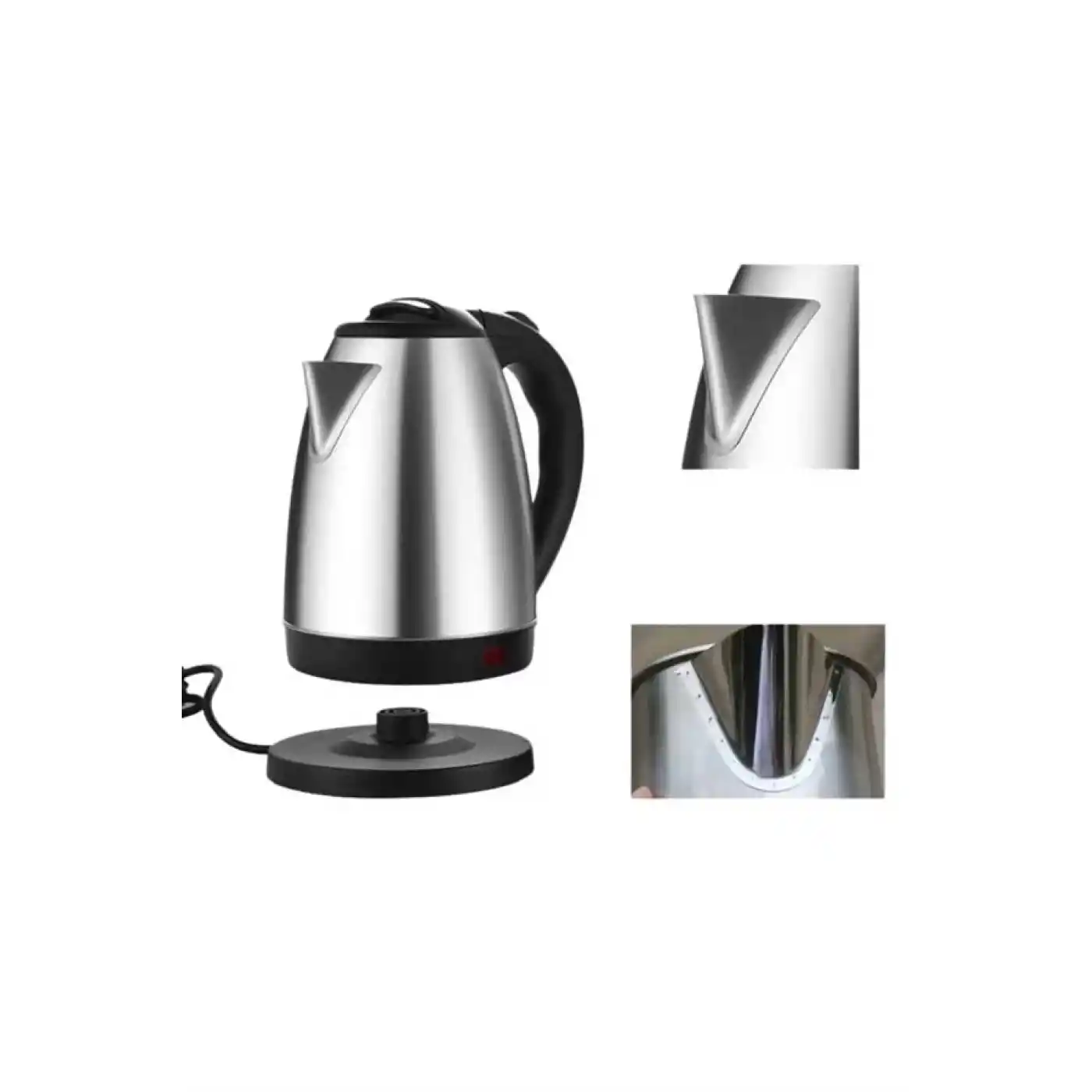 Kettle Su Isıtıcı C F Priz Uyumlu 220 - 240 V Paslanmaz Çelik Kablolu