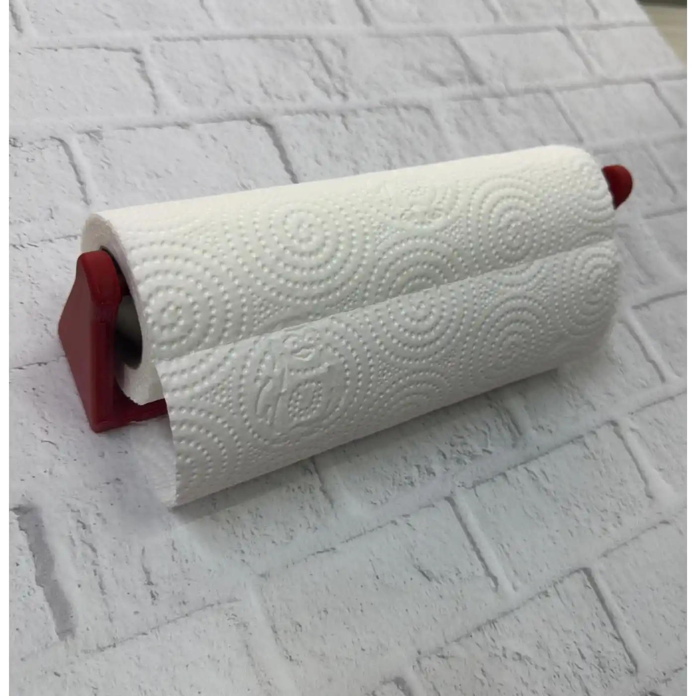 Kırmızı Peçete Askısı Mutfak Duvar Tipi Peçetelik Organizer