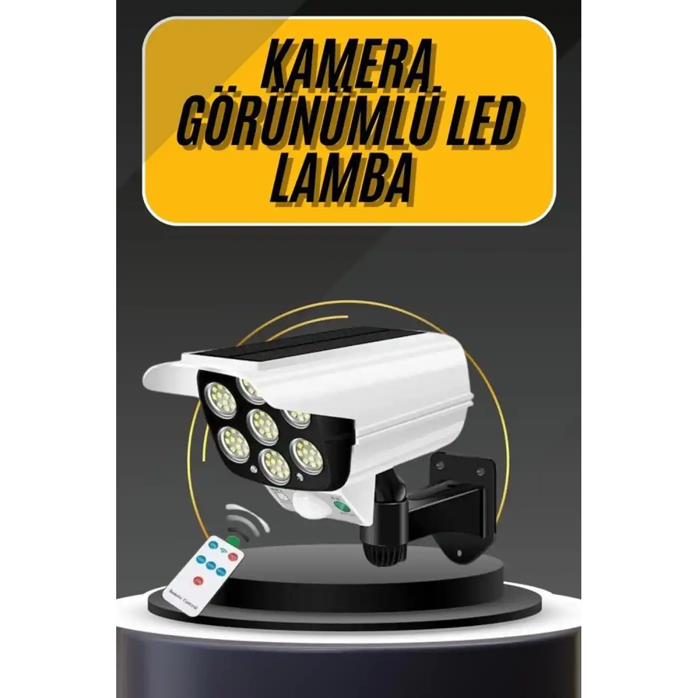 LED Lamba-Güneş Paneli Destekli Uzaktan Kumandalı Solar LED Lamba