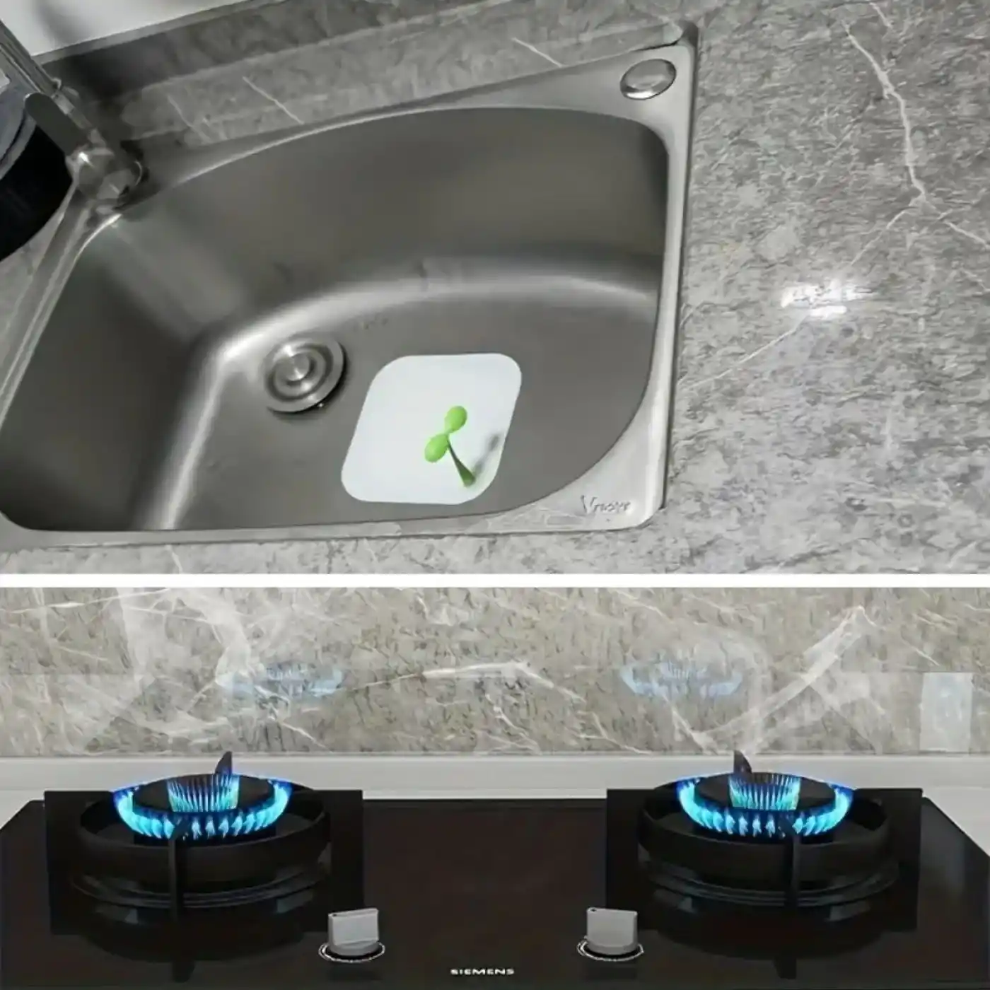 Mermer Desenli Sticker Folyo Atina Grisi 60cm*5mt T04