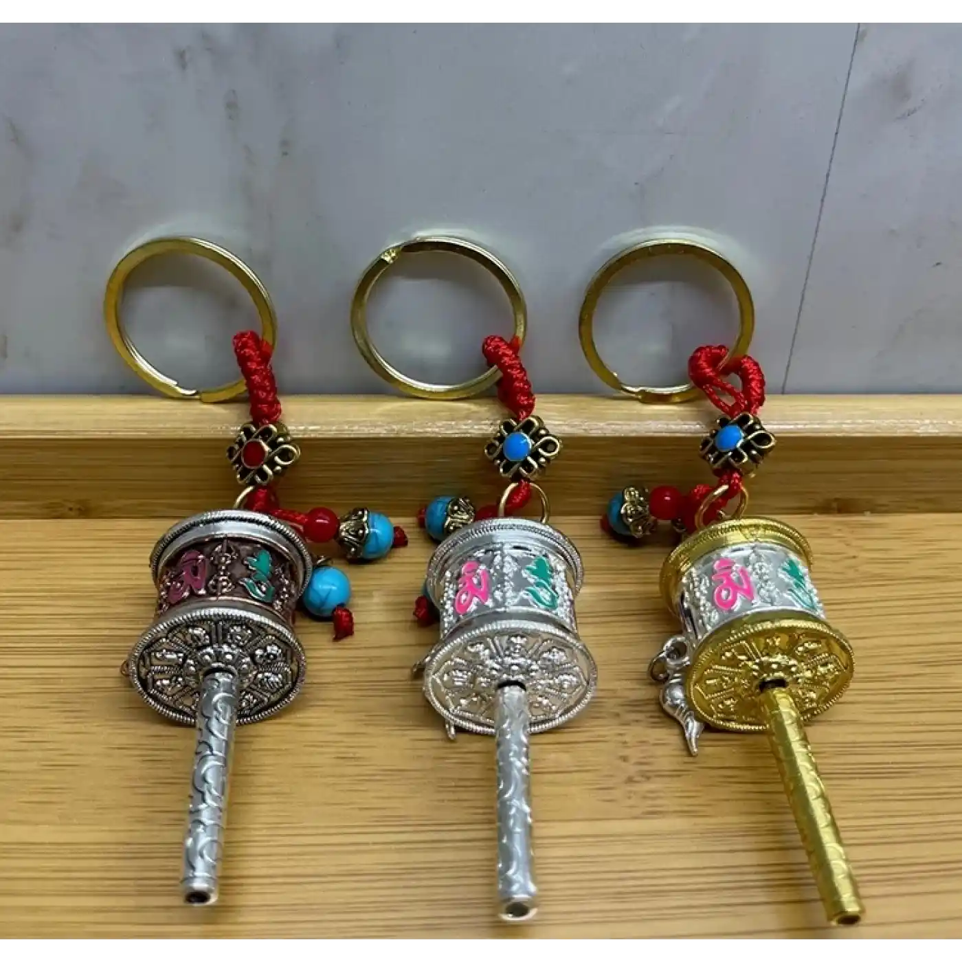 Metal Feng Shui Şans Çarkı Anahtarlık Alk4458