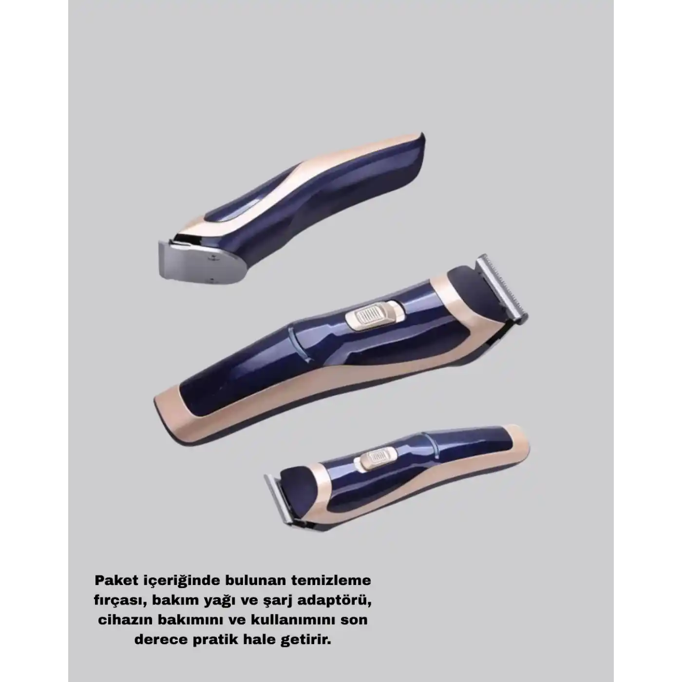 Profesyonel Şarjlı Saç ve Sakal Kesme Makinesi – Unisex, 12 mm Ayarlanabilir Başlık