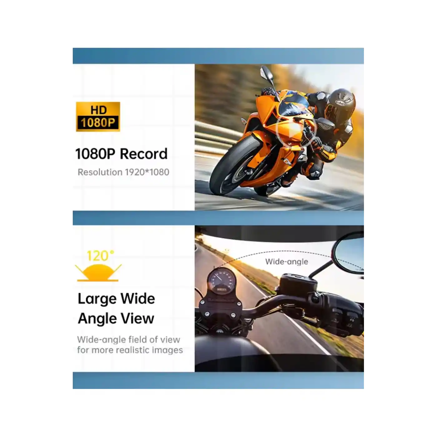 Q29 Motosiklet Kask Bluetooth Kulaklık Eşleşmeli 1080p Kamera Geniş Açı Su Geçirmez Intercom