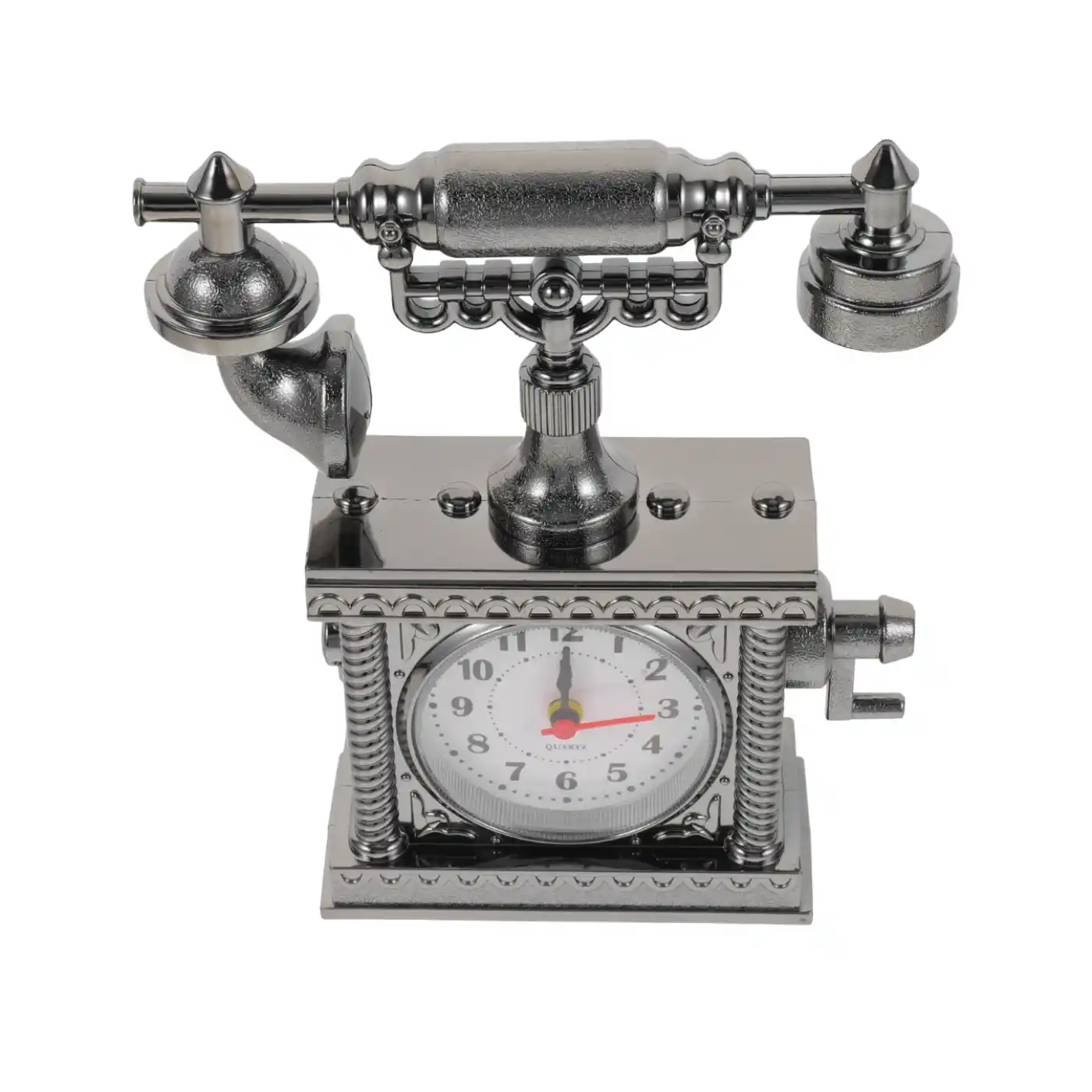 Retro Telefon Görünümlü Çalar Saat Masa ve Raf Dekoru