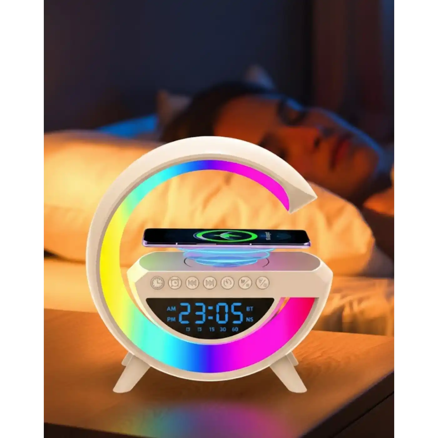 RGB Işıklı Kablosuz Hoparlör Bluetooth USB FM TF Kart Destekli