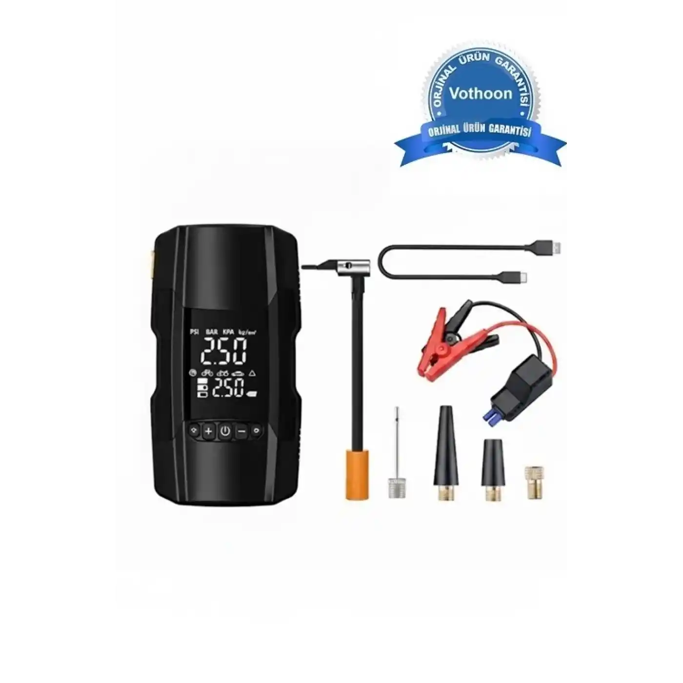 Şarjlı 10.000 Mah Akıllı Dijital Lastik Şişirme Pompası | 150 Psı | 12v Akü Şarj Takviyeli