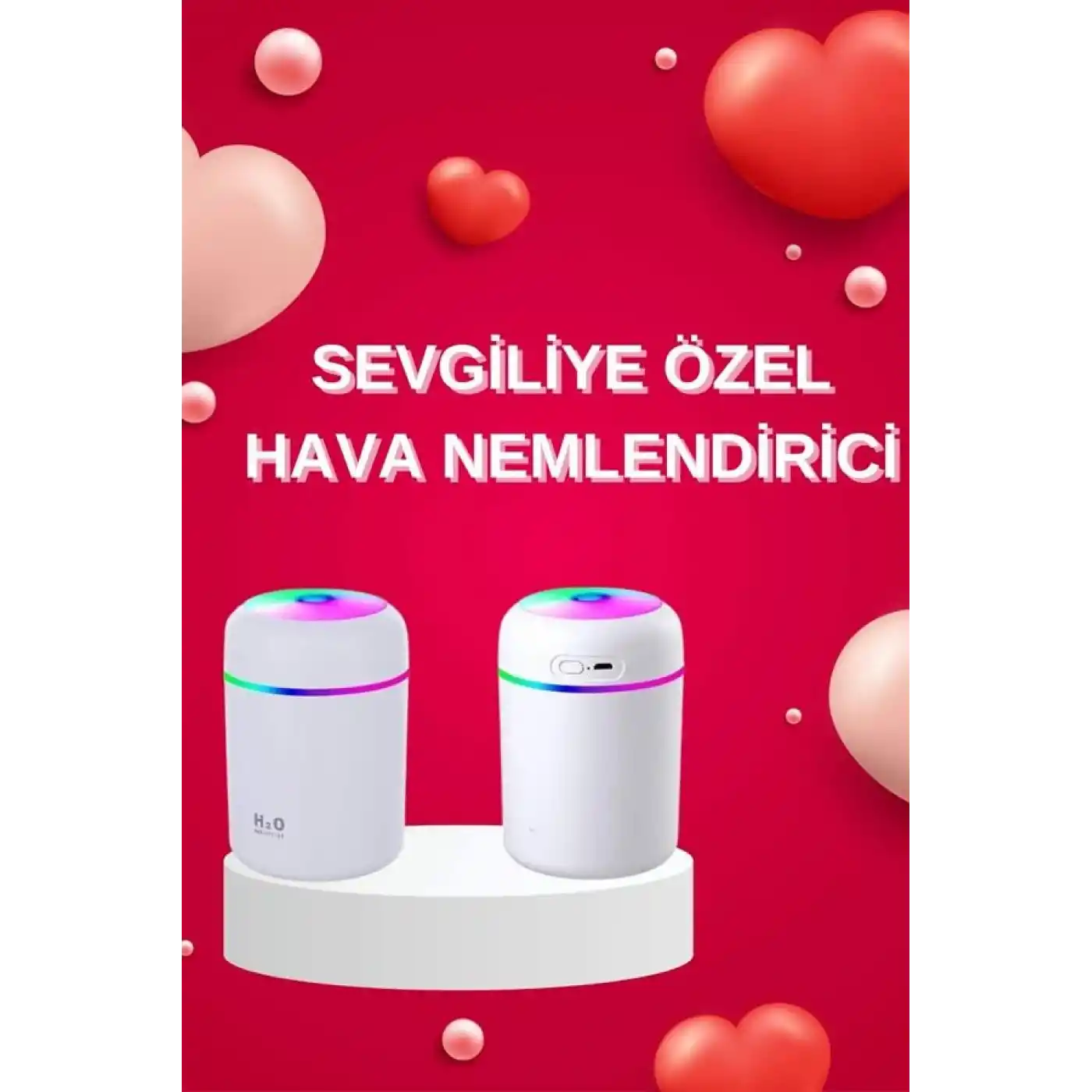 Sevgiliye Hediye Led Işıklı Hava Nemlendirici USB Şarjlı Sevgiliye Özel
