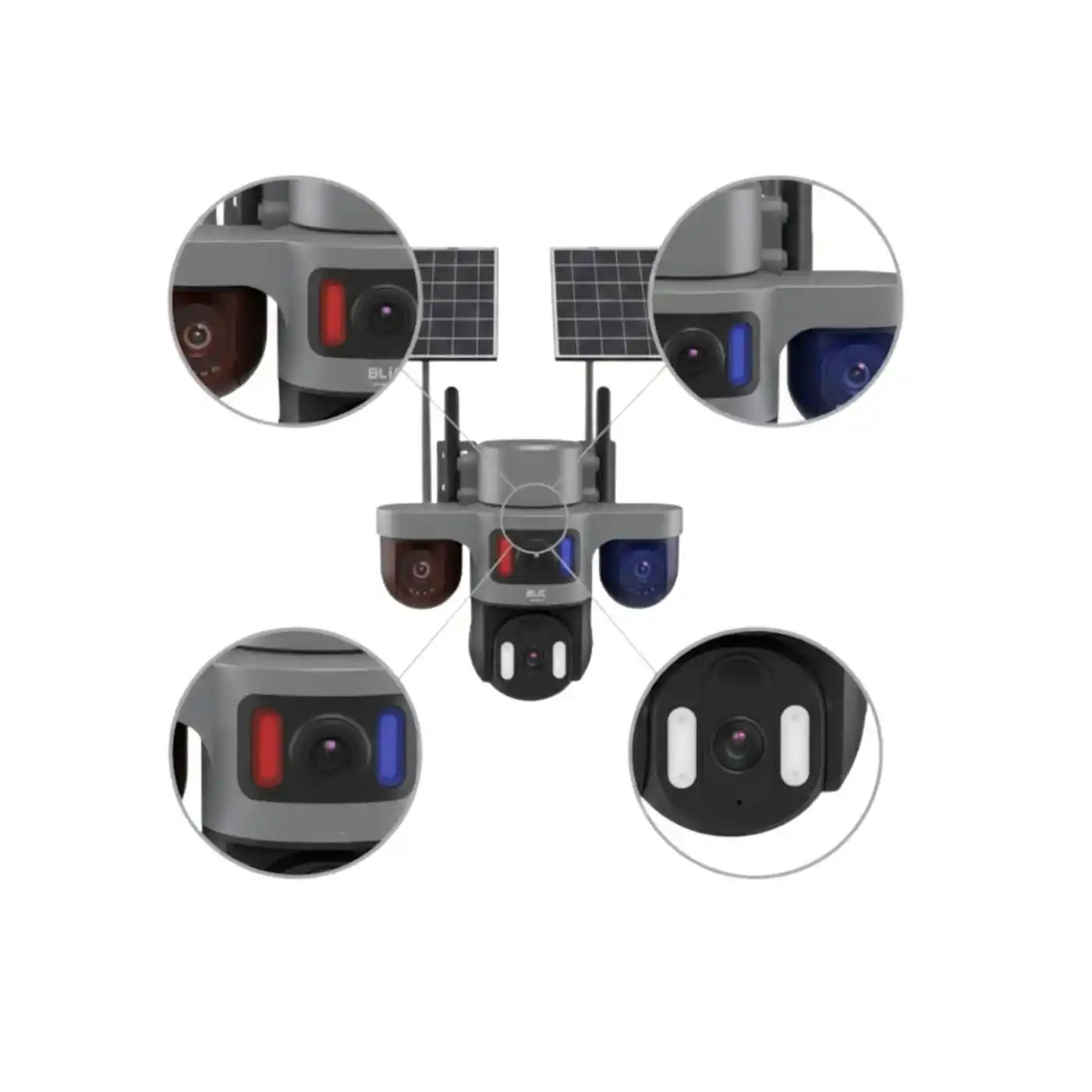 Solar Enerjili 4G IP Kamera Kablosuz Dış Mekan Güvenlik ve Uzaktan İzleme