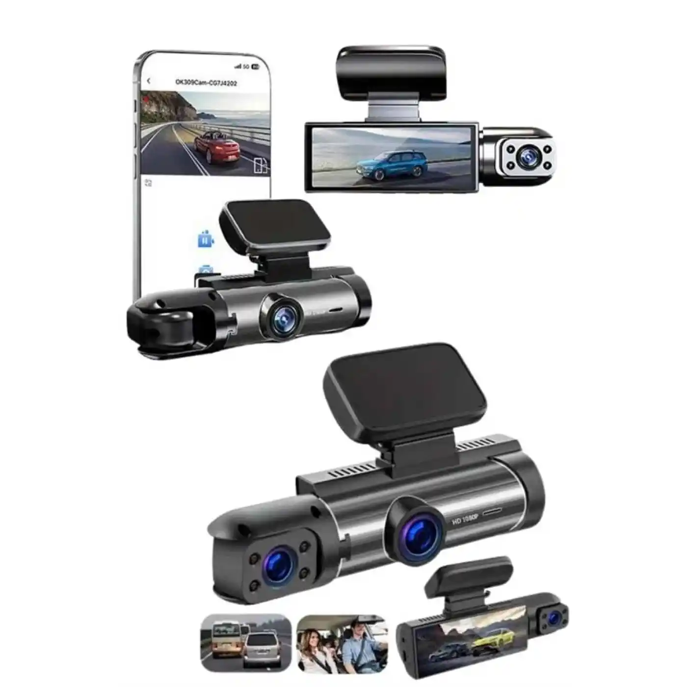 Sürüş Kamerası Video Kaydedici Hareket Algılama Gece Görüşlü