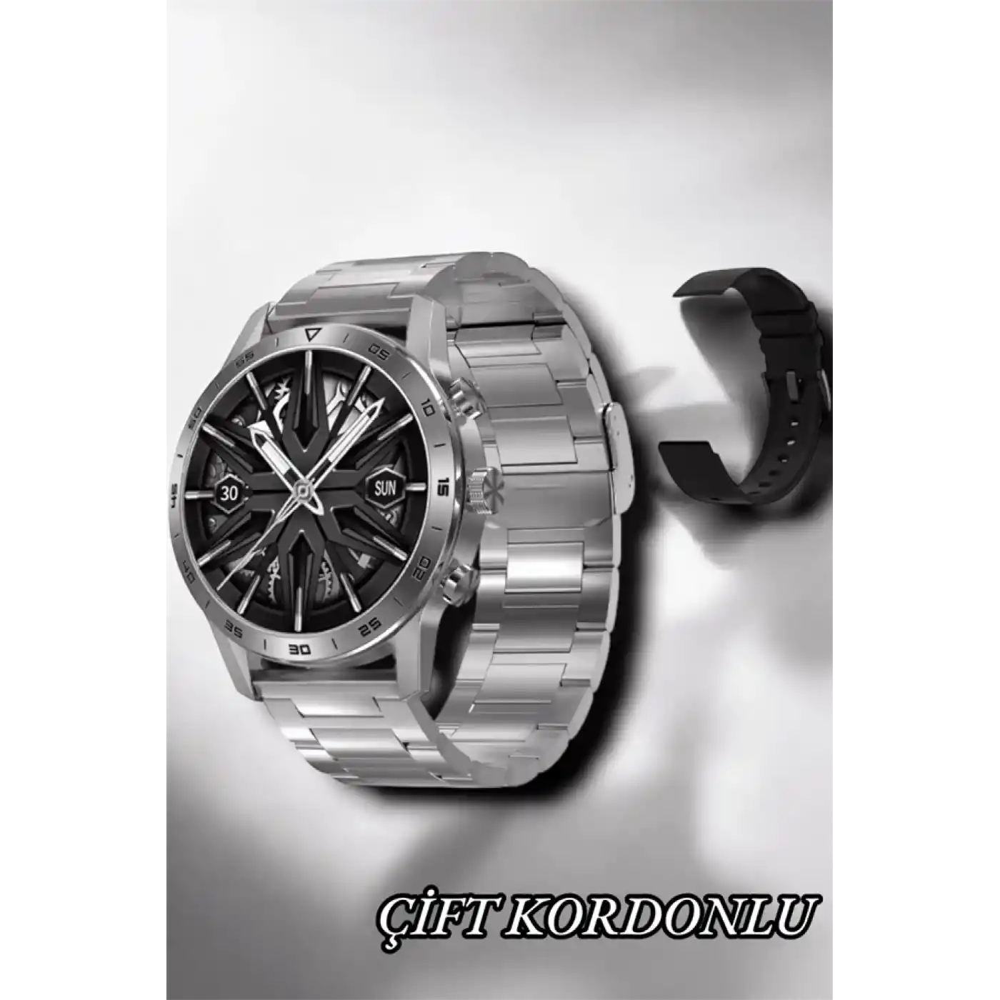 Suya Dayanıklı Dokunmatik Akıllı Saat Bluetooth 5.0, Sesli Asistan ve Sağlık Takibi