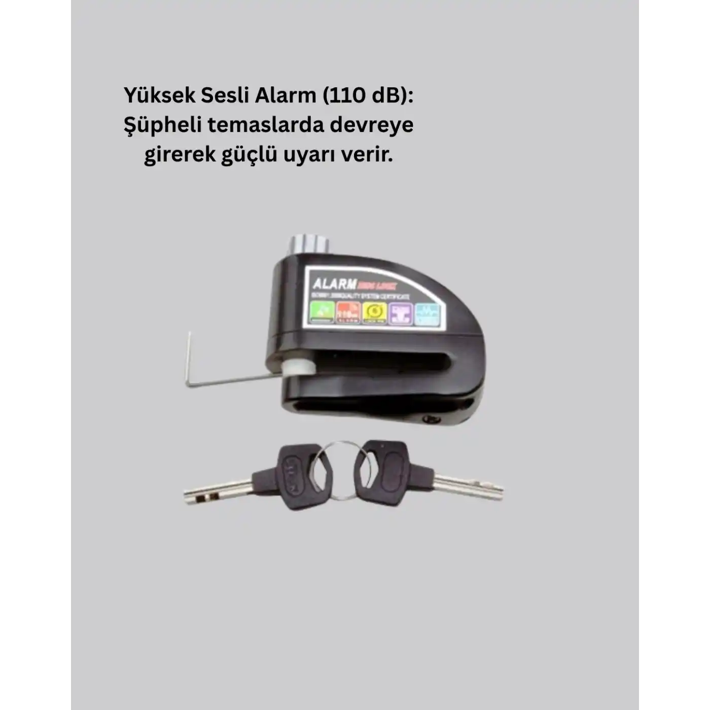 Taşınabilir Alarm Disk Kilidi Motosiklet Scooter Bisiklet Güvenlik