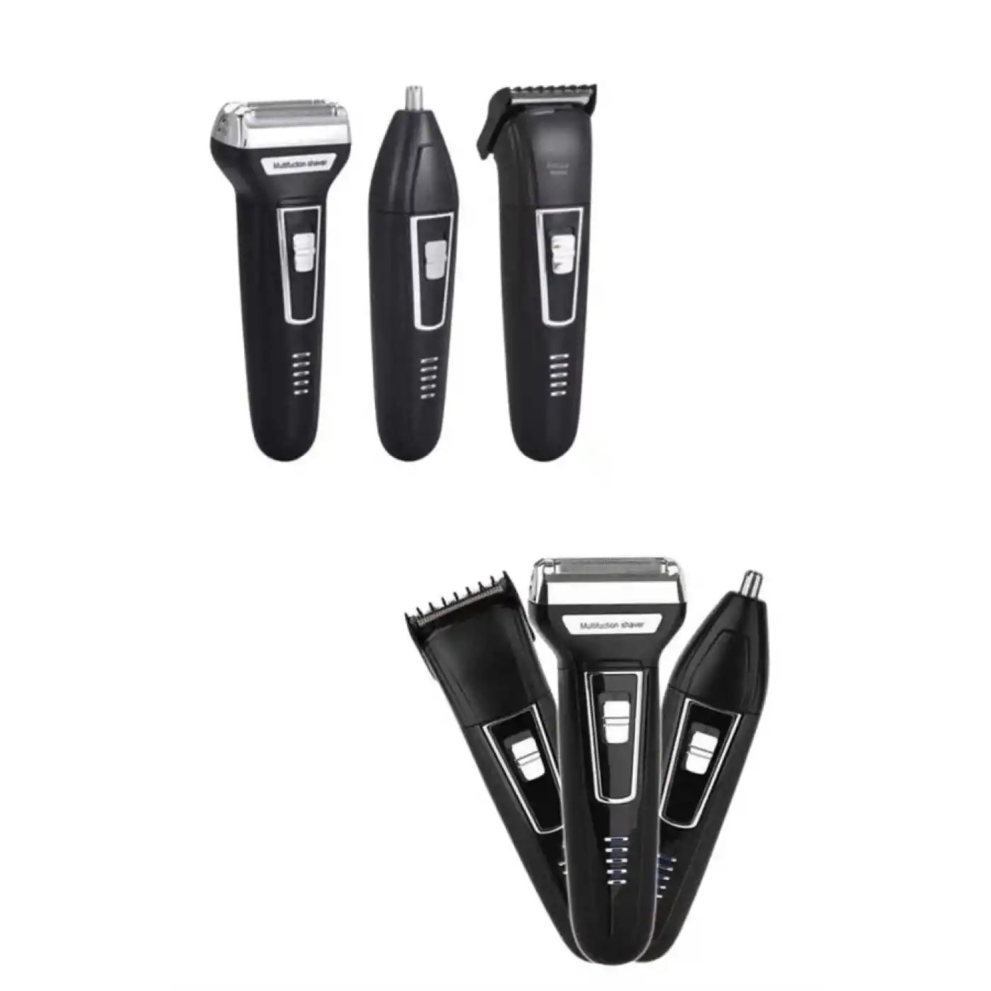 Tıraş Makinesi 3 Başlıklı T Başlıklı Hassas Ciltlere Özel Saç Sakal Vücut Kulak ve Burun