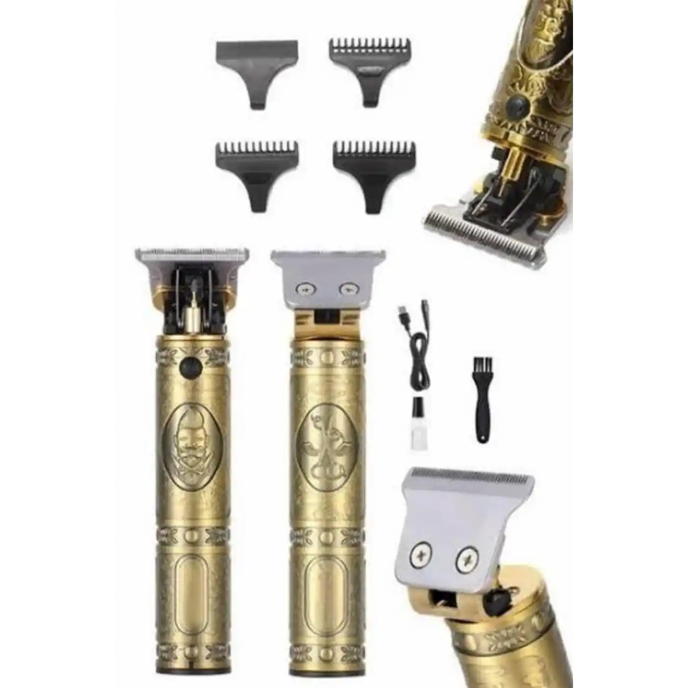 Tıraş Makinesi Şarjlı Çizik Tıraş Paslanmaz Çelik Bıçaklı 4 Taraklı