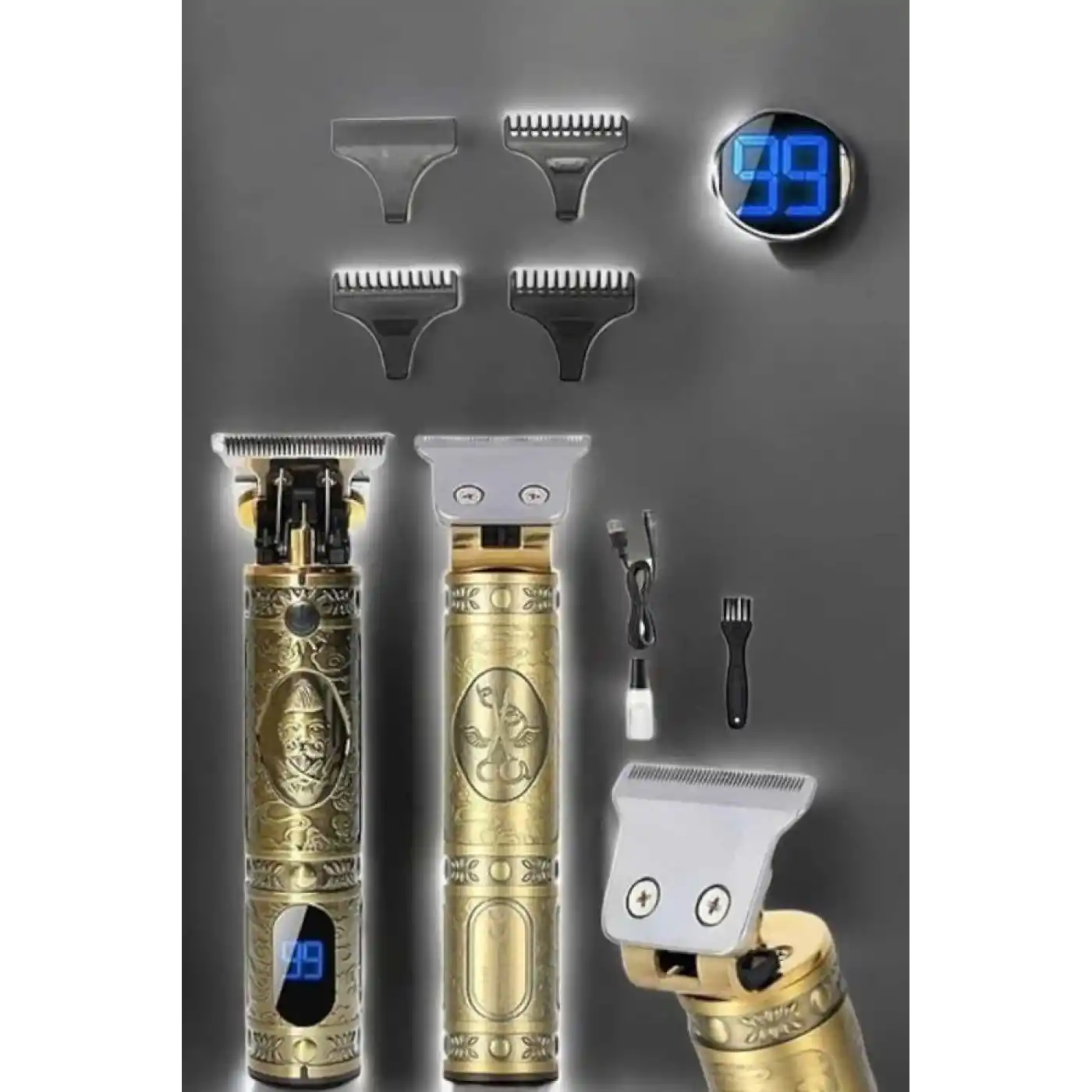 Tıraş Makinesi Şarjlı Profesyonel Saç Kesme Makinesi Gold Çizik Tıraş