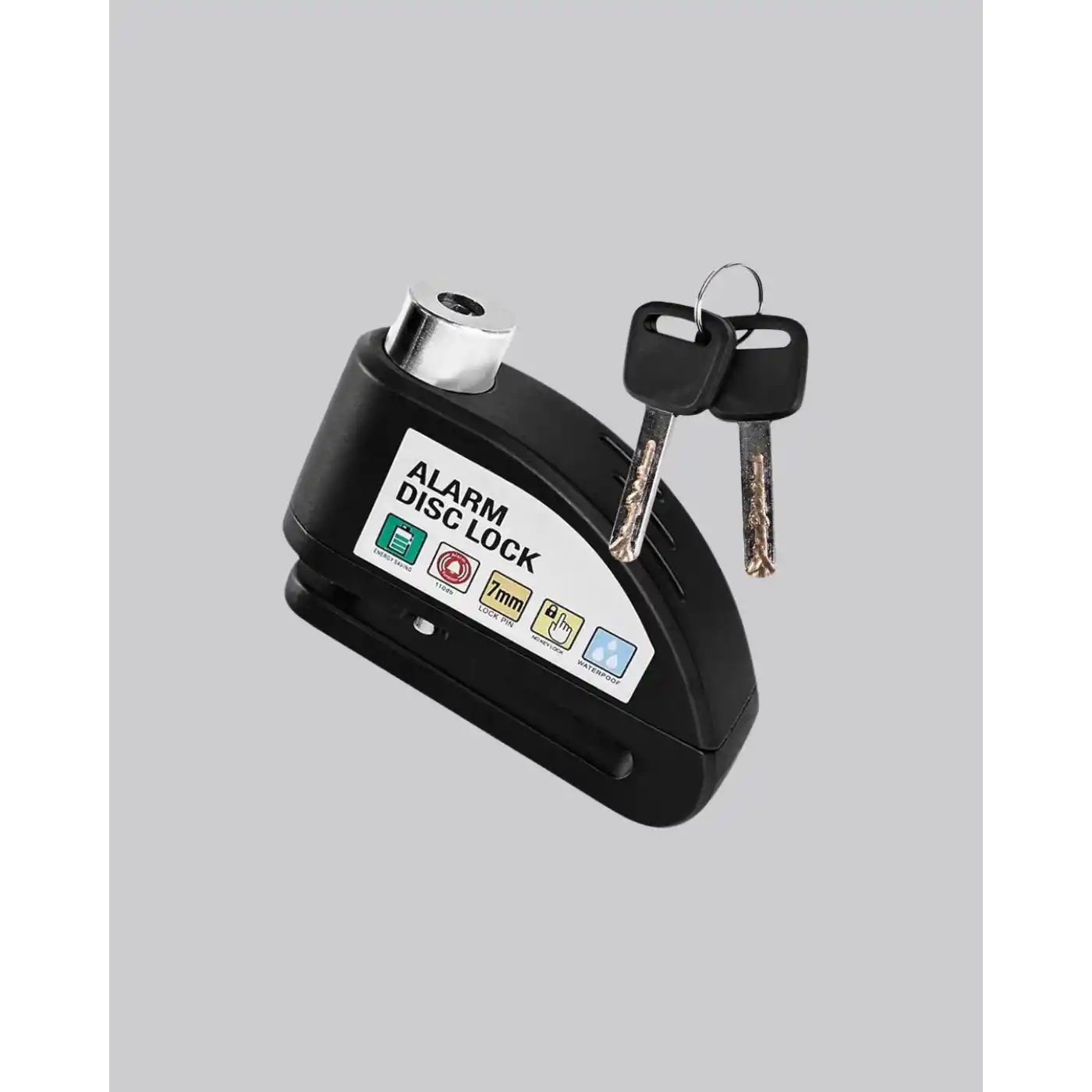 Titreşim Sensörlü Alarmlı Motosiklet Disk Kilidi 14mm Çelik Çift Kilitleme
