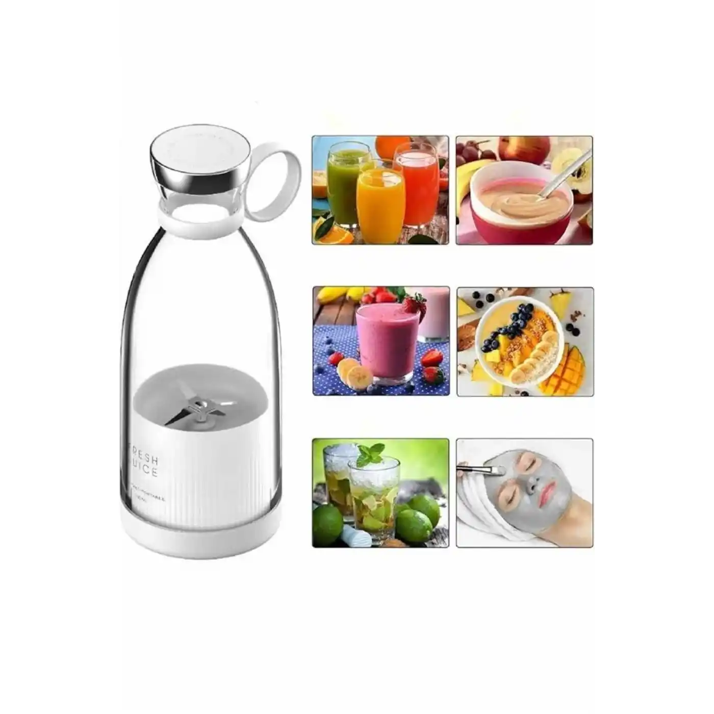 u Geçirmez Kablosuz Şarjlı Dayanıklı Taşınabilir Mini Blender