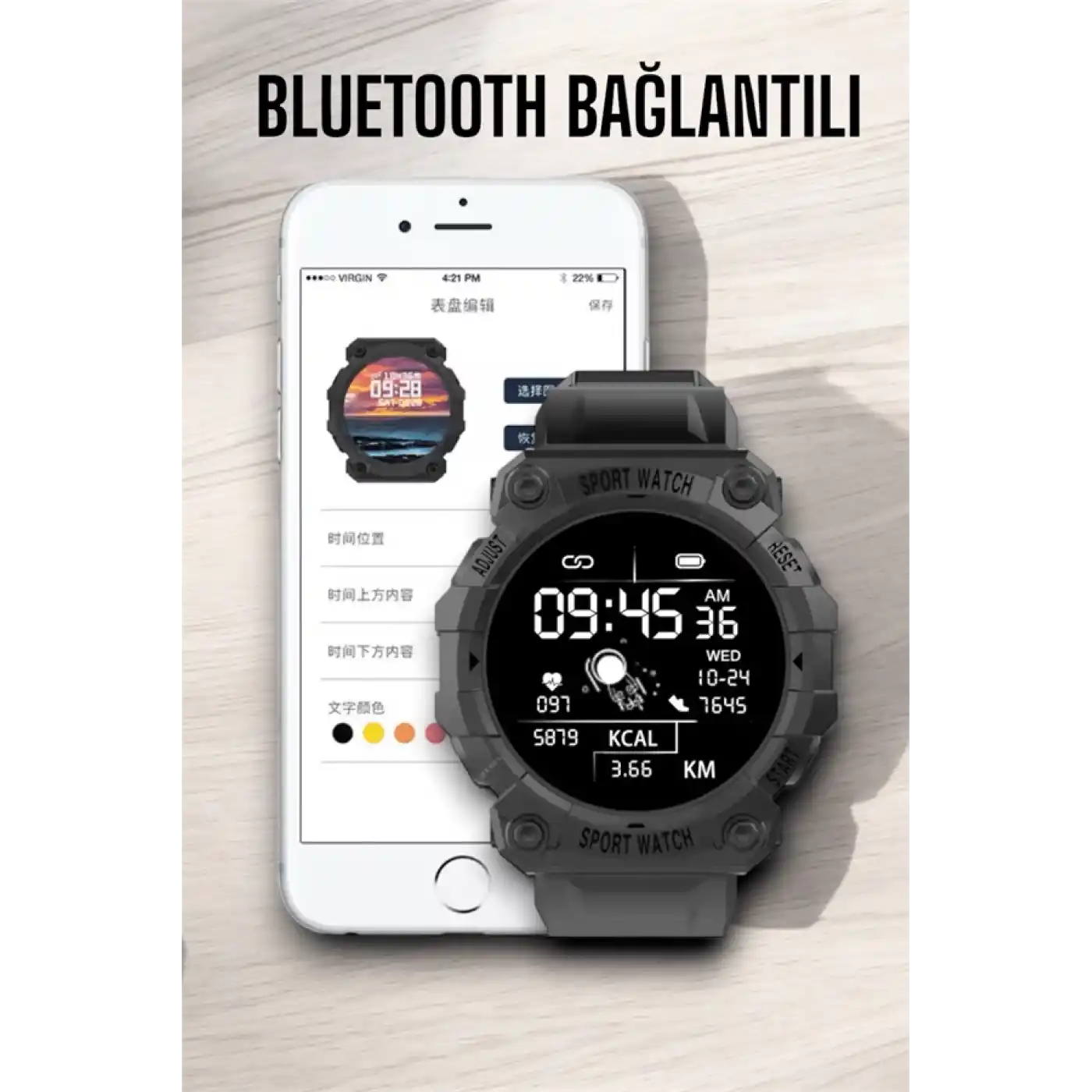 Unisex Tasarımıyla Klasik ve Spor Kombinlere Uygun Akıllı Saat