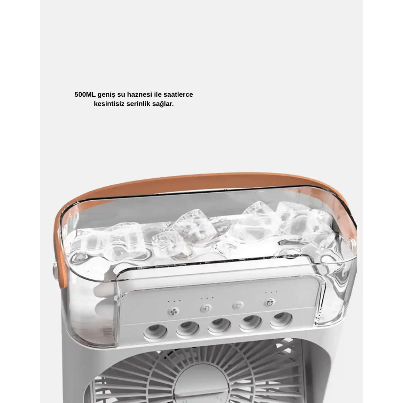 USB Bağlantılı Taşınabilir Mini Klima Fan 500ML Su Hazneli ve Sessiz Çalışma