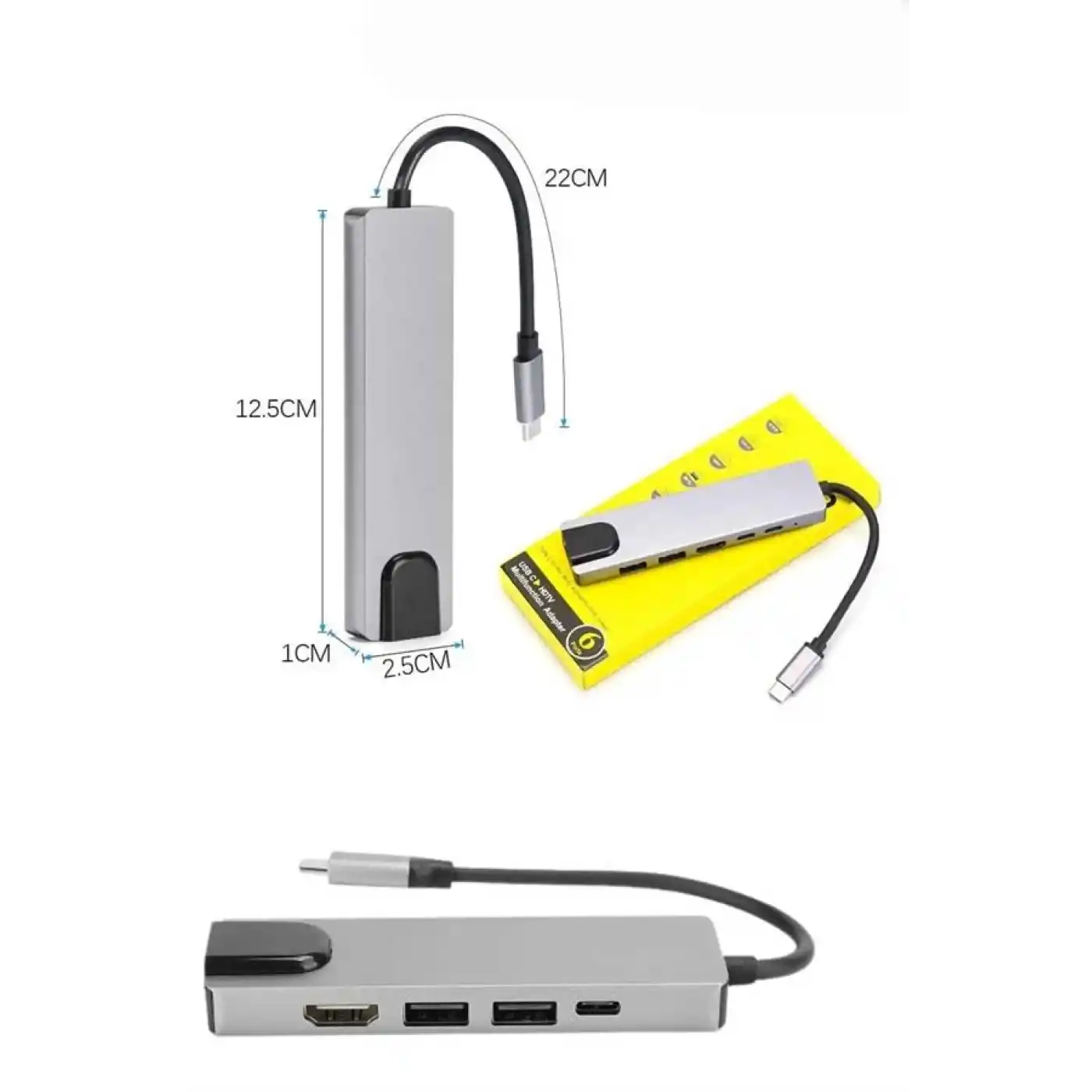 Usb Type-c Hub Dönüştürücü Çevirici Çoklayıcı Macbook Çevirici 8 Portlu