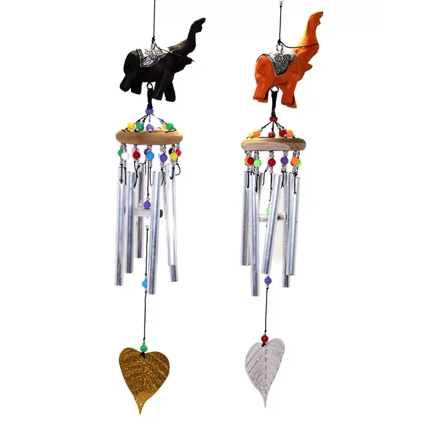 Üstü Ahşap Altı Metallı Filli Rüzgar Çanı 1/3