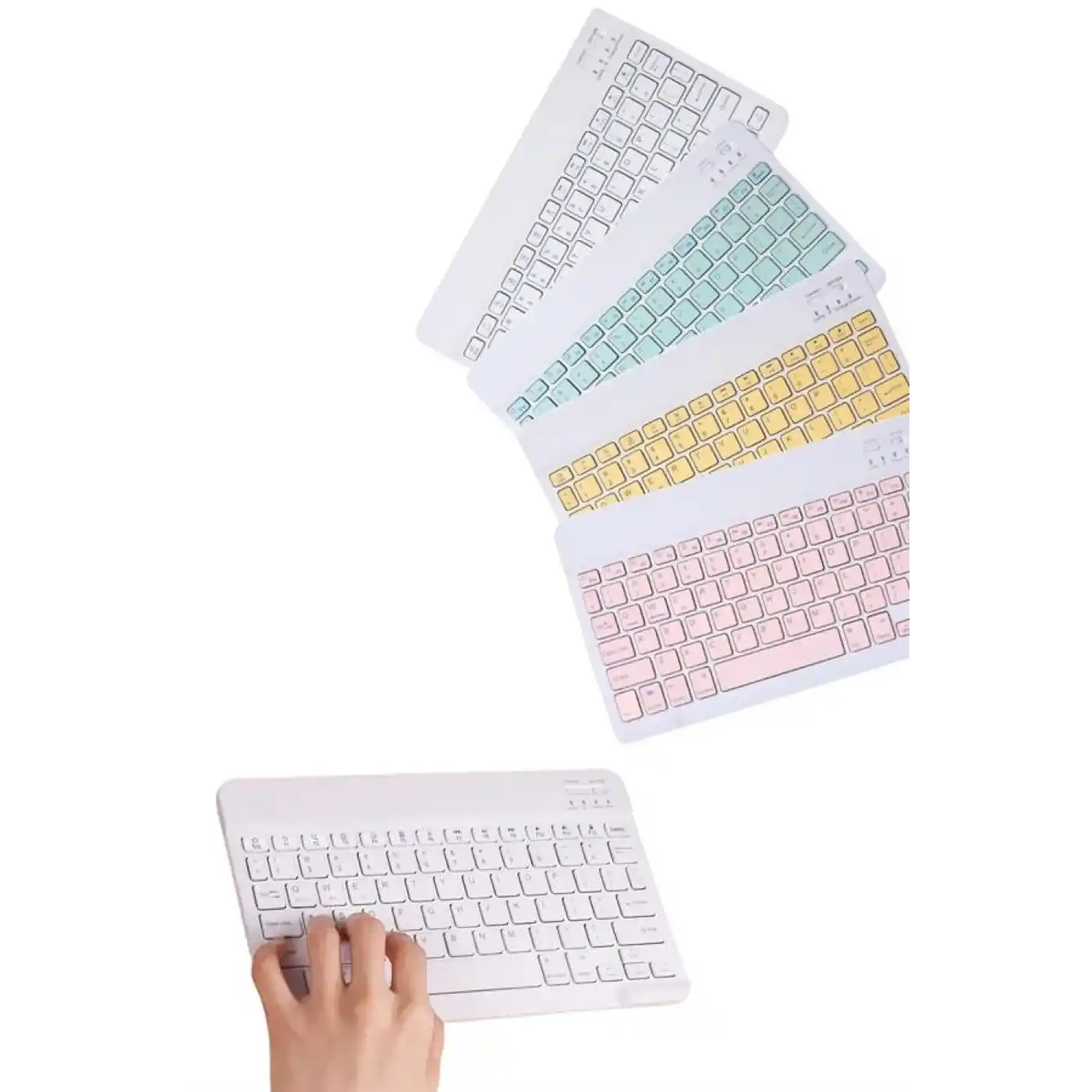 Uyumlu Kablosuz Bluetooth Şarj Edilebilir Mini Q Klavye