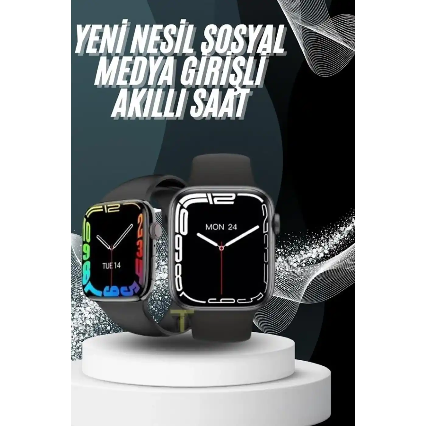 Yeni Model Akıllı Saat Dokunmatik Ekran Unisex Amoled Ekran 44 mm