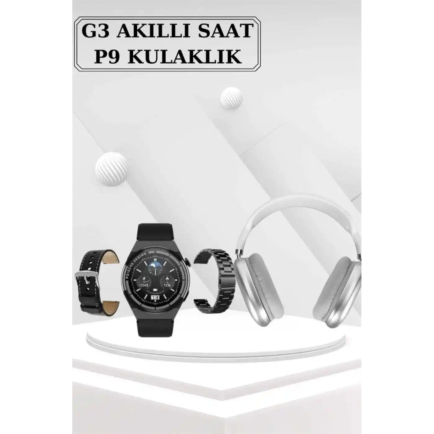 Yeni Nesil Sesli Görüşme Akıllı Saat ve Powerbank Çoklu Şarj Girişli Bluetooth Kulaklık Nabız Ölçer