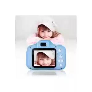 Mini 1080p Hd Kamera Çocuklar İçin Dijital Fotoğraf Makinesi 2.0 Inç Ekran (Mavi)