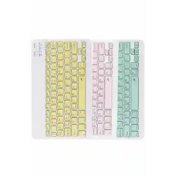 Bluetooth Şarj Edilebilir Mini Q Klavye Kablosuz Taşınabilir