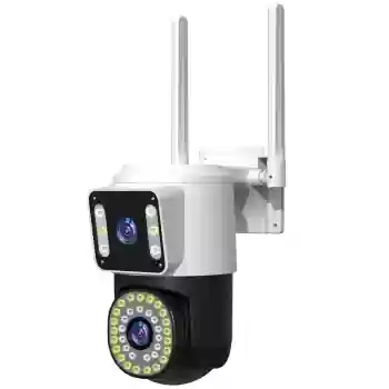 4MP Yoosee Çift Lens IP Kamera - WIFI Açık Otomatik İzleme, Su Geçirmez Kablosuz Güvenlik Ev Kamerası, Renkli Gece Görüş