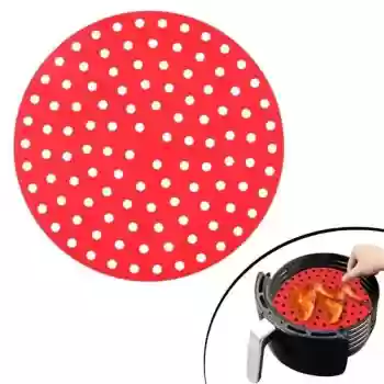 Epilons® Renkli Isıya Dayanıklı Yıkanılabilir Silikon Fırın Ve Airfryer Yuvarlak Pişirme Matı 23 Cm