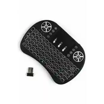 Kablosuz Türkçe Q Klavye RGB Işıklı Televizyon Ps3 Dokunmatik Mouse