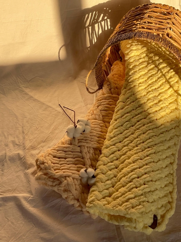 Burgu Puffy Bebek Battaniyesi | Açık Sarı