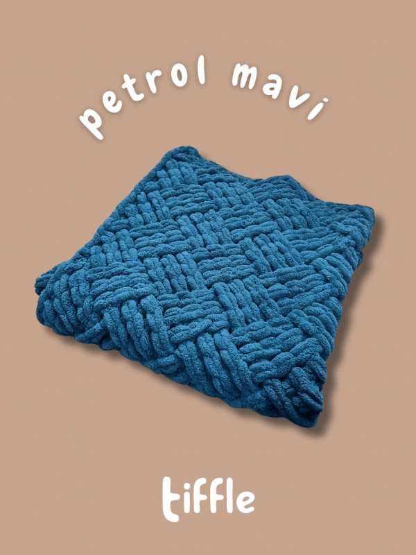 Küp Şeker Puffy Bebek Battaniyesi | Petrol