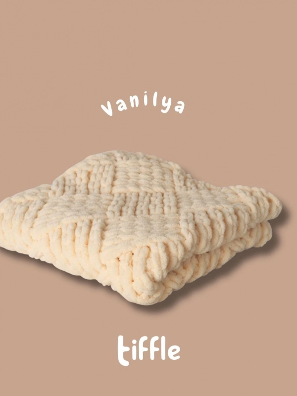Küp Şeker Puffy Bebek Battaniyesi | Vanilya