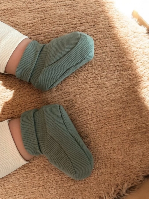 Pamuklu Kaşkorse Bebek Patik Çorap | mavi