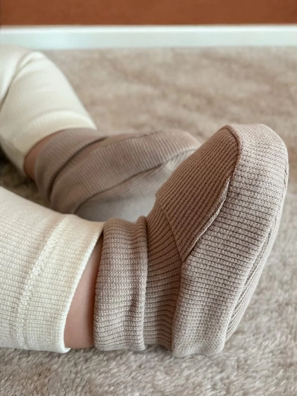 Pamuklu Kaşkorse Bebek Patik Çorap | Vizon