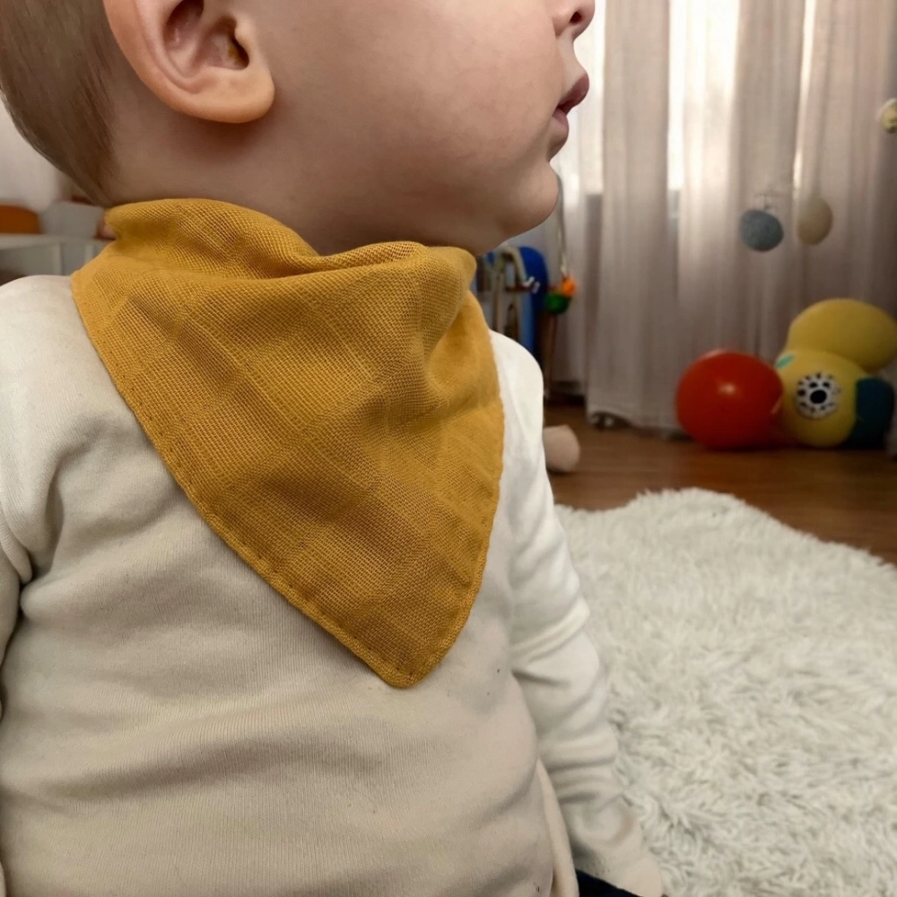 3’lü Takım Müslin Bebek Fuları | %100 Pamuk | Pastel