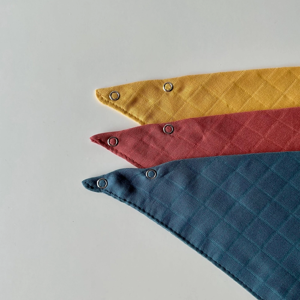 3’lü Takım Müslin Bebek Fuları | %100 Pamuk | Pastel